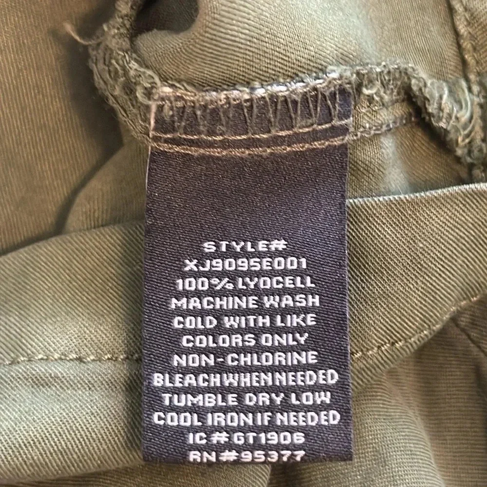 Sanctuary Crafted & Tailored SnapFront Drawstring Olive Green Utility Jacket SzM